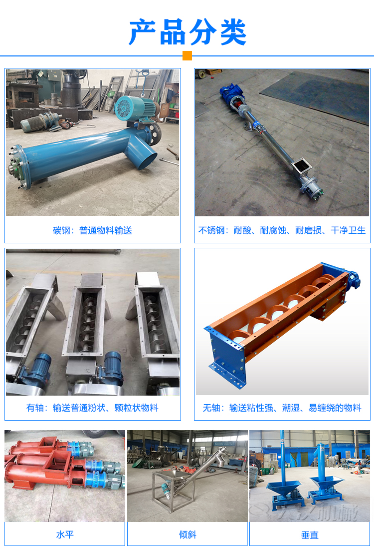微型螺旋送料器分類(lèi)